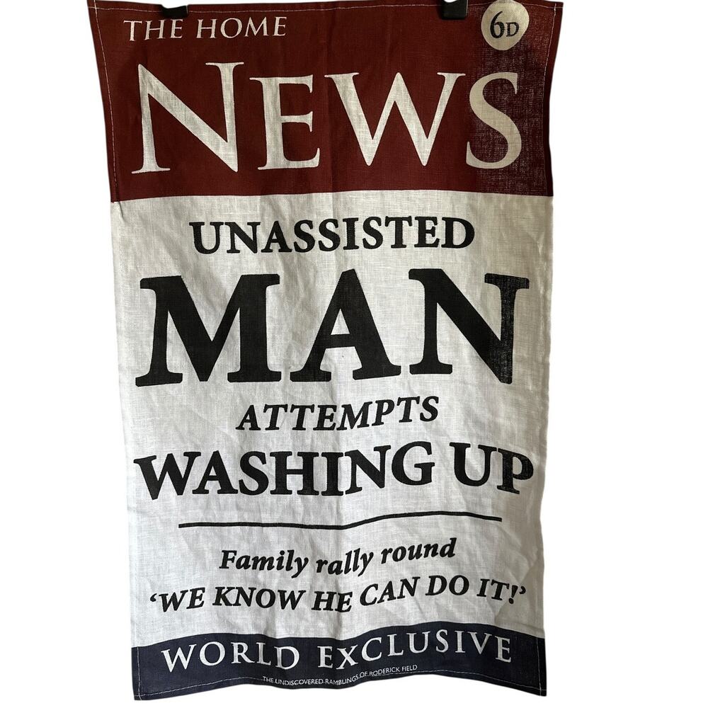 Ulster Weavers “Unassisted Man Attempts Washing Up” Novelty Tea Towel